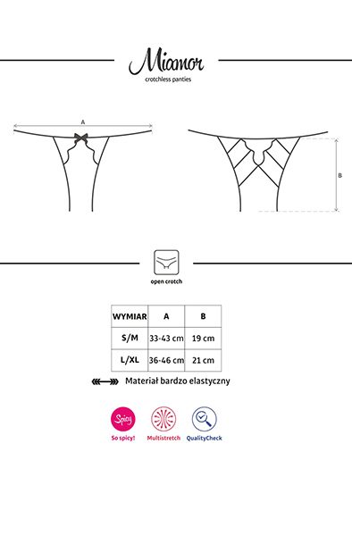 Obsessive Miamor Ouvert-Slip Schwarz - Slip ouvert 6