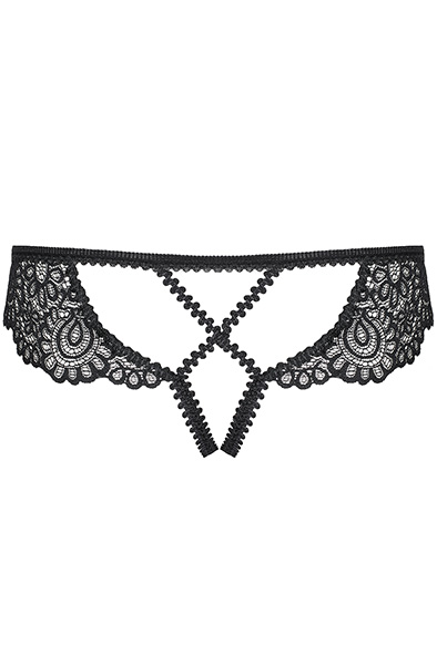 Obsessive Mixty Ouvert-Slip Schwarz - Spitzenhöschen 4