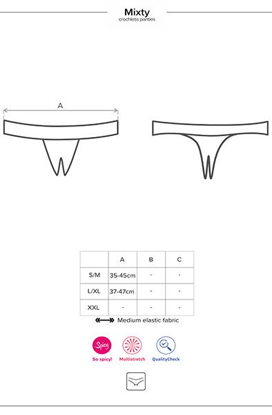Obsessive Mixty Ouvert-Slip Schwarz - Spitzenhöschen 5