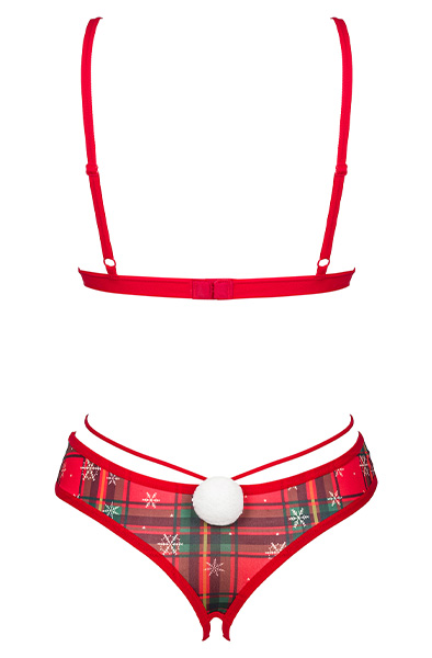 Obsessive Ms Merrilo 2-teiliges Set Rot - BH-Set, Dessous zu Weihnachten 4