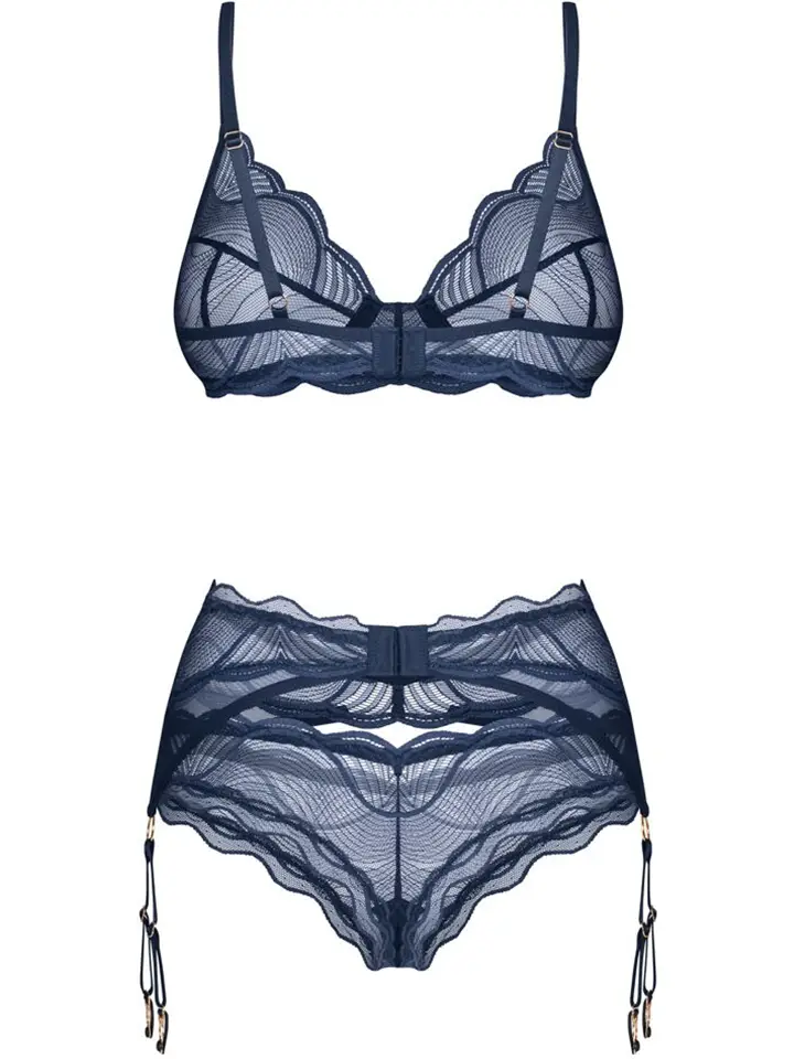 Obsessive Nightly Blue 3-pcs Set Blue - Unterwäschen Set 5