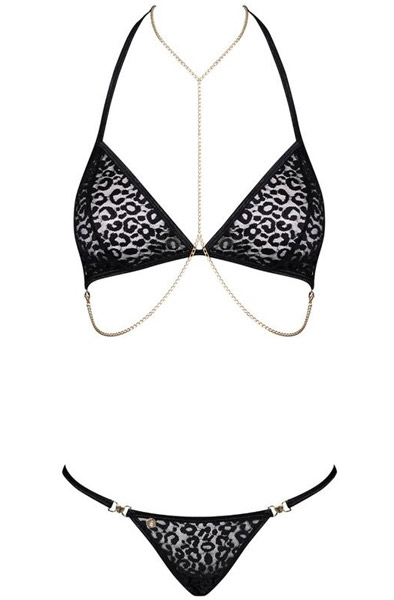 Obsessive Pantheria 2-teiliges Set Schwarz - Sexy Dessous 3