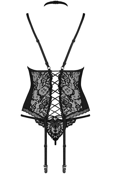 Obsessive Raquelia Korsett & String in Schwarz - Korsett & String 4