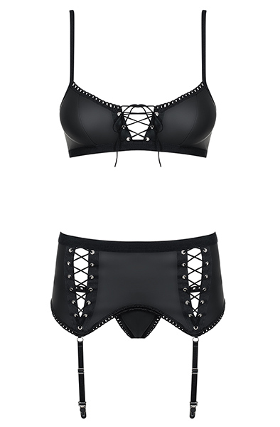 Obsessive Redella 3-teiliges Set Schwarz - Sexy Dessous 3