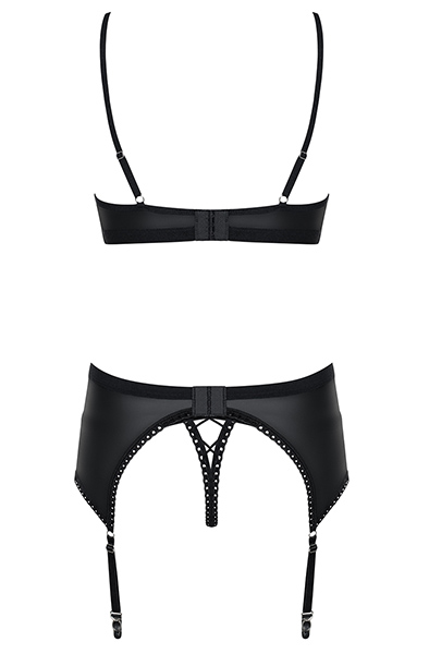 Obsessive Redella 3-teiliges Set Schwarz - Sexy Dessous 4