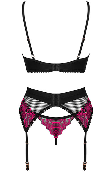 Obsessive Rosenty 3-teiliges Set - Sexy Dessous 4
