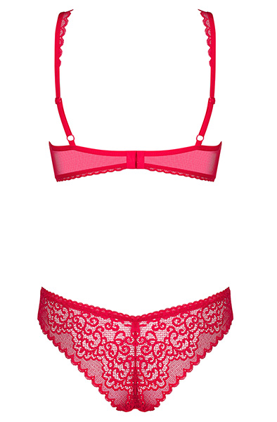 Obsessive Rougebelle 2-teiliges Set Rot - Sexy Dessous 4