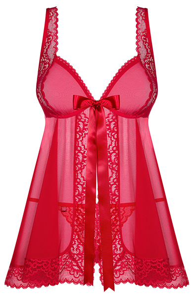 Obsessive Rougebelle Babydoll & String Rot - Sexy Dessous 3