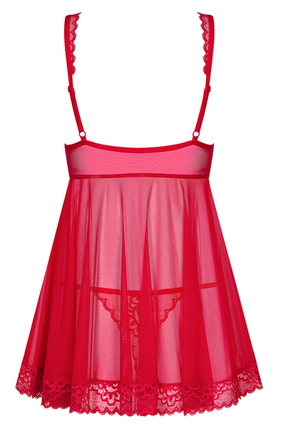 Obsessive Rougebelle Babydoll & String Rot - Sexy Dessous 4