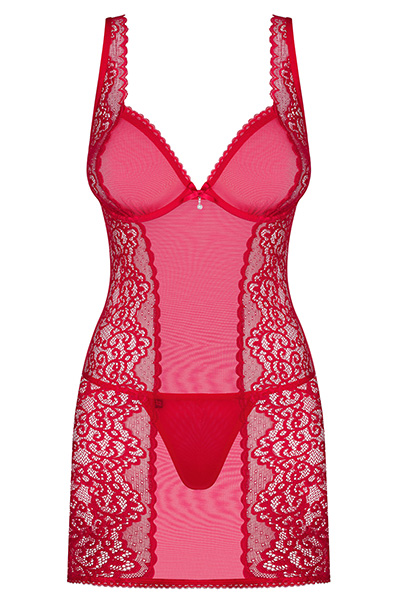 Obsessive Rougebelle Negligé & String Rot - Sexy Dessous 3