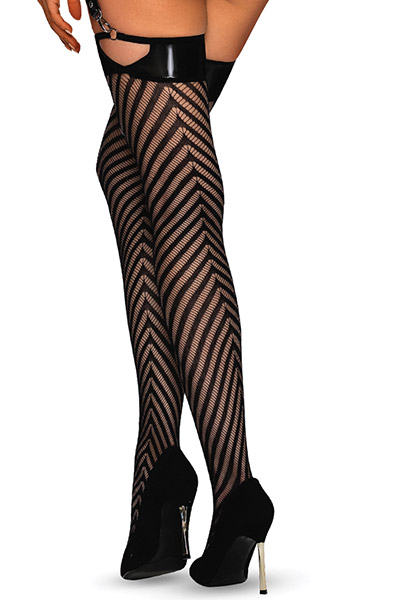 Obsessive S818 Strümpfe Schwarz - Stay-ups 3