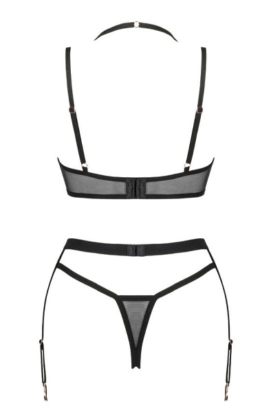 Obsessive Selinne 3-teiliges Set Schwarz - BH & BH-Set 4