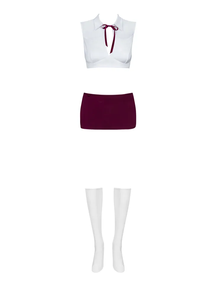 Obsessive Sexy Student 4-pcs Costume - Schulmädchen-Uniform 3 [full]