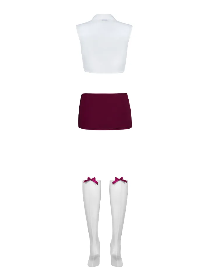 Obsessive Sexy Student 4-pcs Costume - Schulmädchen-Uniform 4 [full]