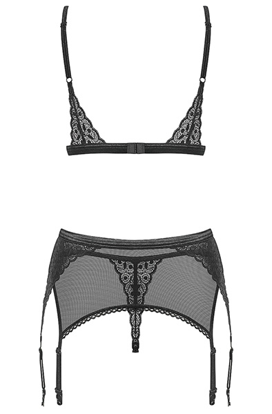 Obsessive Shibu 3-teiliges Set Schwarz - Sexy Dessous 5