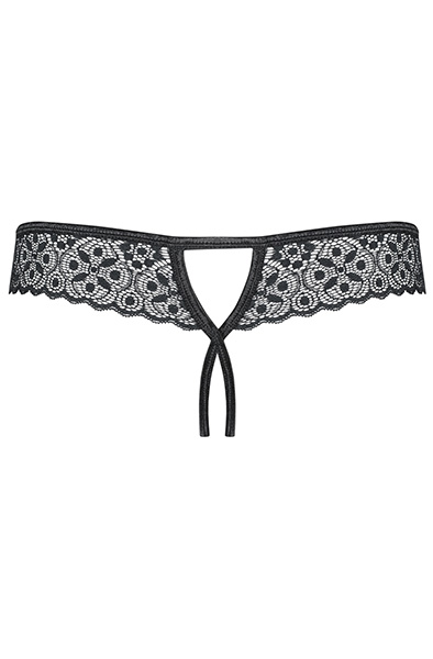Obsessive Shibu Ouvert-String Schwarz - Spitzenhöschen 5