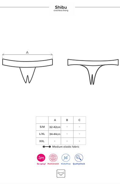 Obsessive Shibu Ouvert-String Schwarz - Spitzenhöschen 6