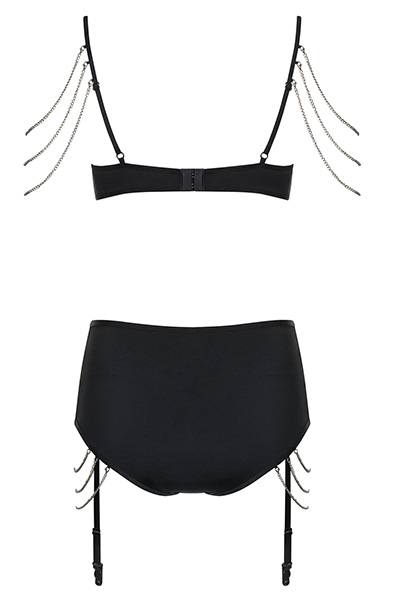 Obsessive Sinsita 2-teiliges Set Schwarz - Wetlook-Outfits 4