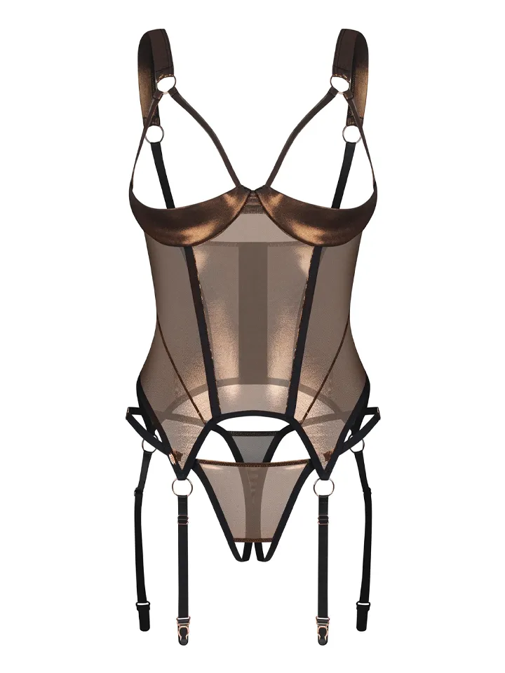 Obsessive Soranna Cupless Corset & Crotchless Thong - Korsett 4 [full]