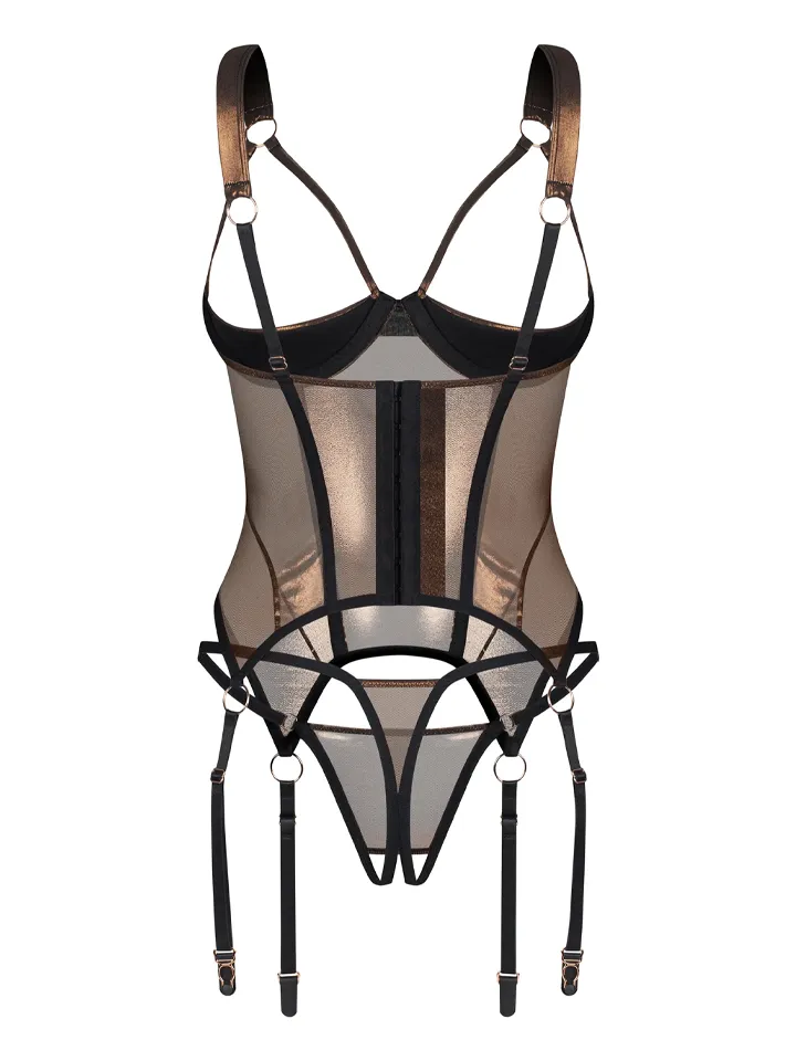 Obsessive Soranna Cupless Corset & Crotchless Thong - Korsett 5 [full]