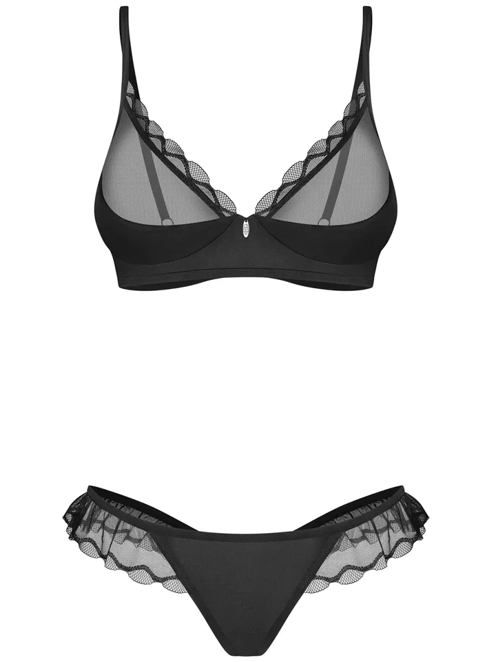 Obsessive Stelisa Lingerie Set Black - Unterwäschen Set 5