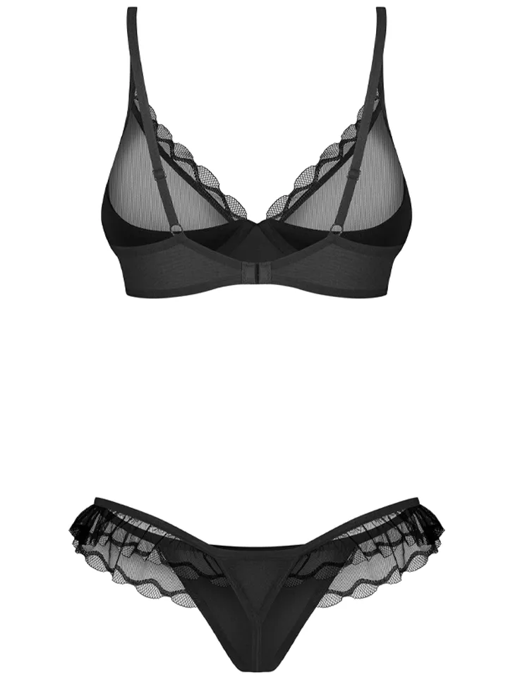 Obsessive Stelisa Lingerie Set Black - Unterwäschen Set 6