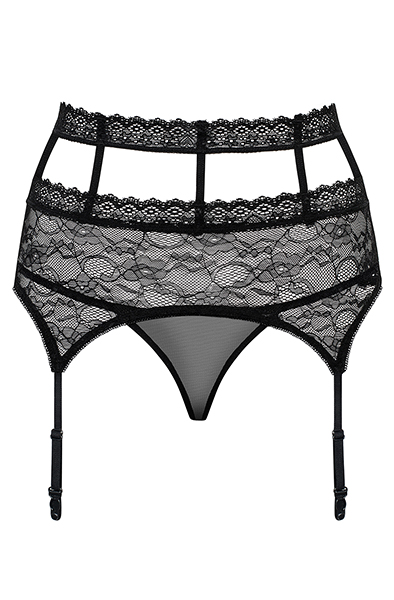 Obsessive Swanita Strumpfhalter & String in Schwarz - Slip 4