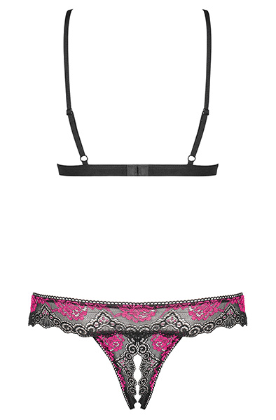 Obsessive Tulia 2-teiliges Set ohne Cups Schwarz - Sexy Dessous 5