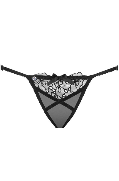 Obsessive Uniquella String Schwarz - Spitzenhöschen 3