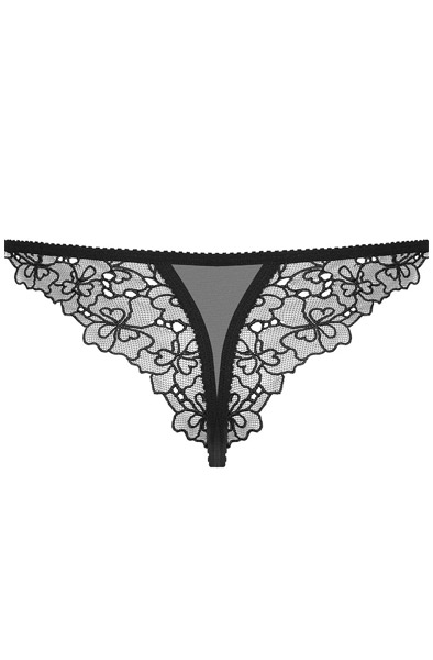 Obsessive Uniquella String Schwarz - Spitzenhöschen 4