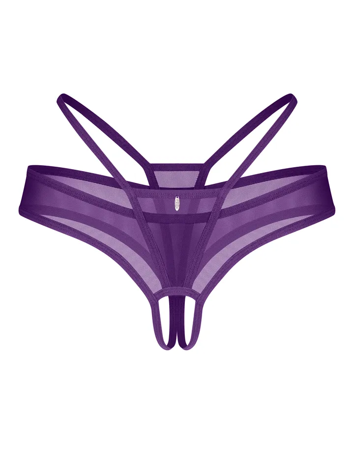 Obsessive Vibres Crotchless Thong - Slip ouvert 3 [full]