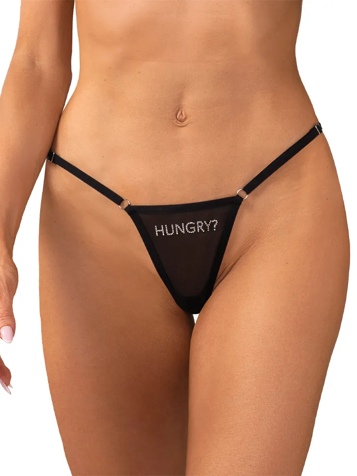 Obsessive Violami Hungry Thong Black - Tangas 1 [full]