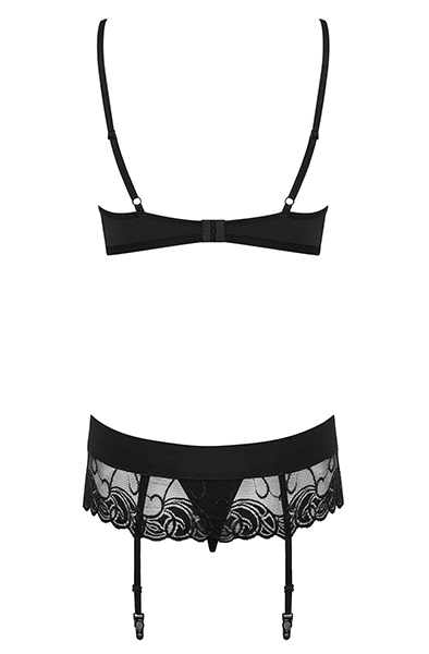 Obsessive Wonderia 3-teiliges Set Schwarz - Sexy Dessous 5