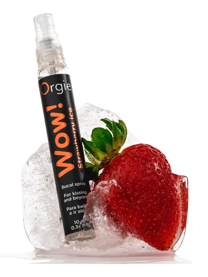 Orgie Wow! Strawberry Ice Bucal Spray 10 ml - Essbar und für Oralsex geeignet 3 [full]
