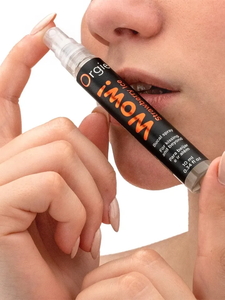 Orgie Wow! Strawberry Ice Bucal Spray 10 ml - Essbar und für Oralsex geeignet 4 [full]