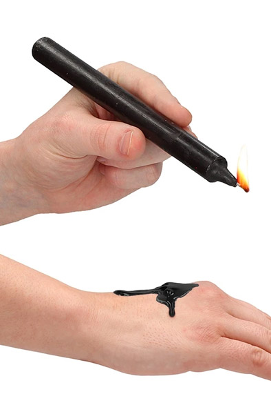 Ouch Teasing Wax Candles Large Parafin 4-pack Black - BDSM Kerze 2