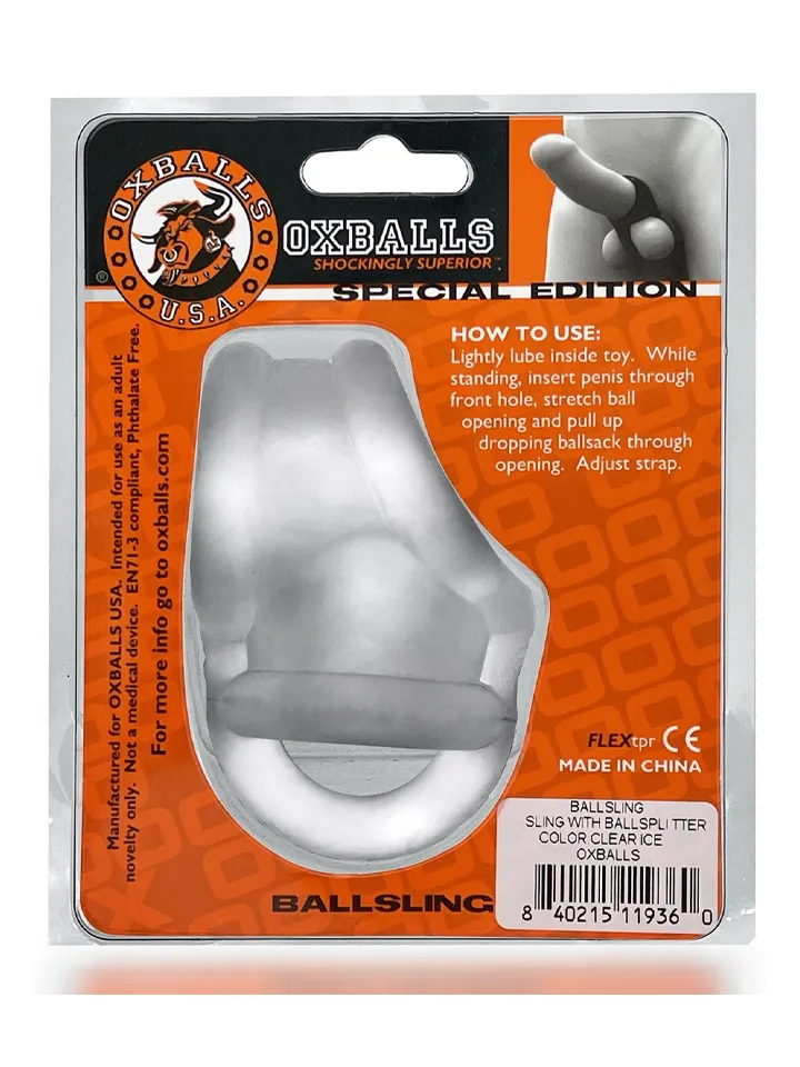 Oxballs Ballsling Ball Splitter Clear Ice - Penis- und Hodensackringe 4 [full]