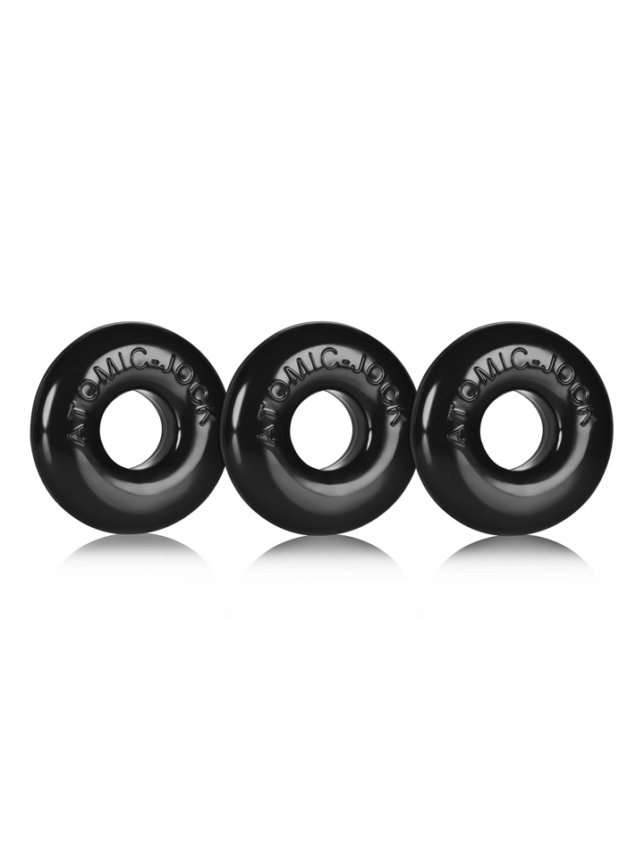 Oxballs Ringer Cock Rings 3er-Pack Schwarz - Cockring-Set 1 [full]