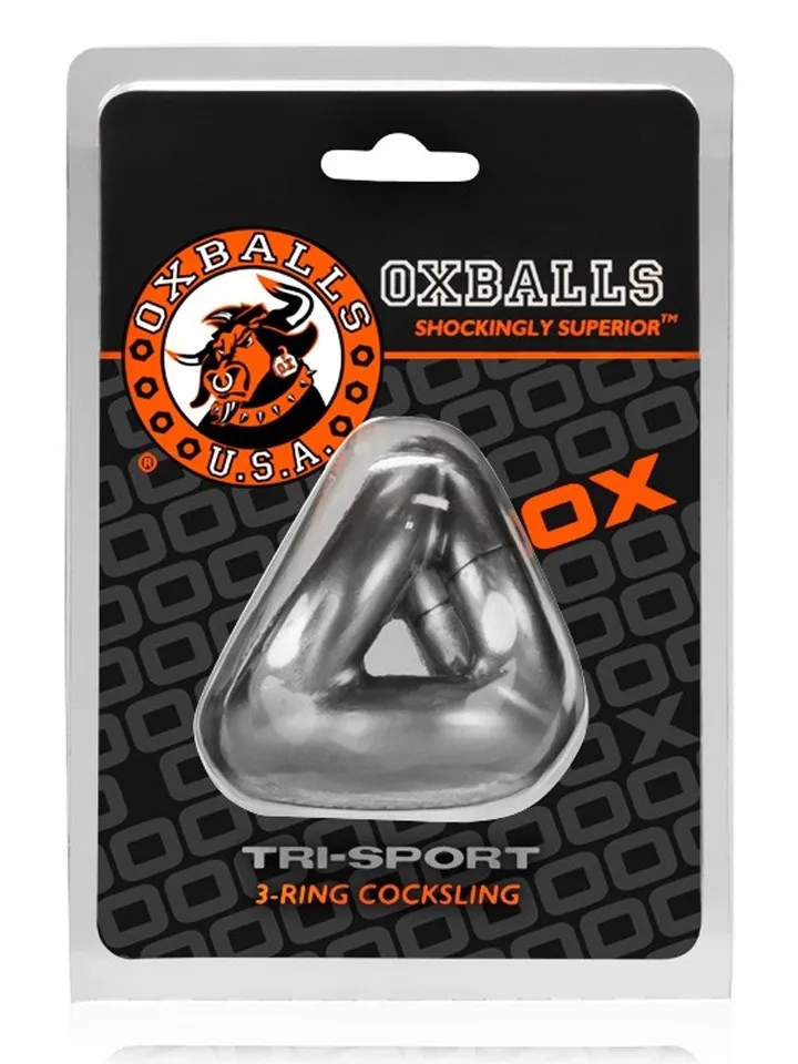 Oxballs Tri-Sport 3-Ring Cocksling Grau - Penis- und Hodensackringe 3 [full]