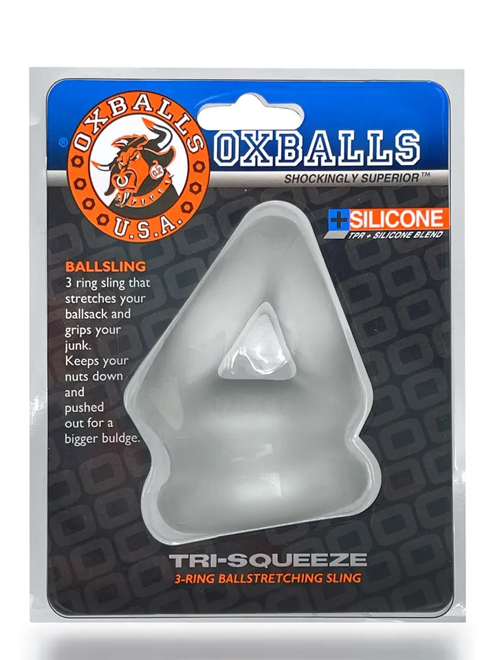 Oxballs Tri-Squeeze Ballstretching Sling Clear Ice - Penis- und Hodensackringe 2 [full]