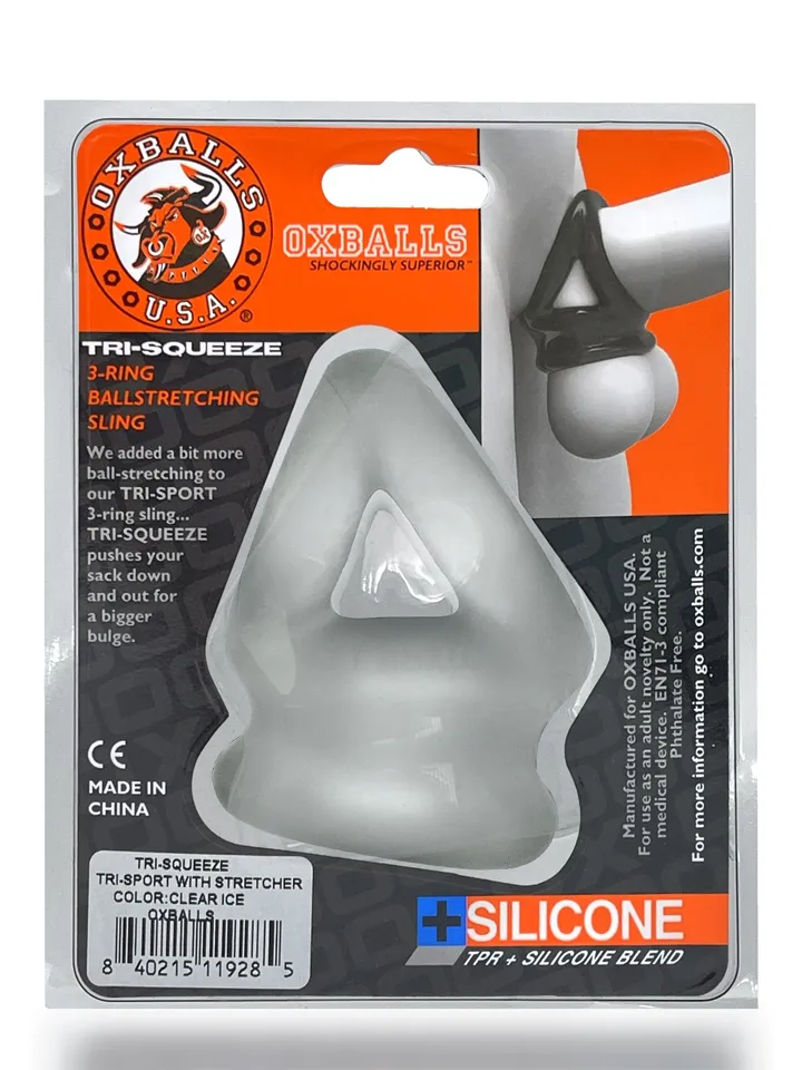 Oxballs Tri-Squeeze Ballstretching Sling Clear Ice - Penis- und Hodensackringe 3 [full]