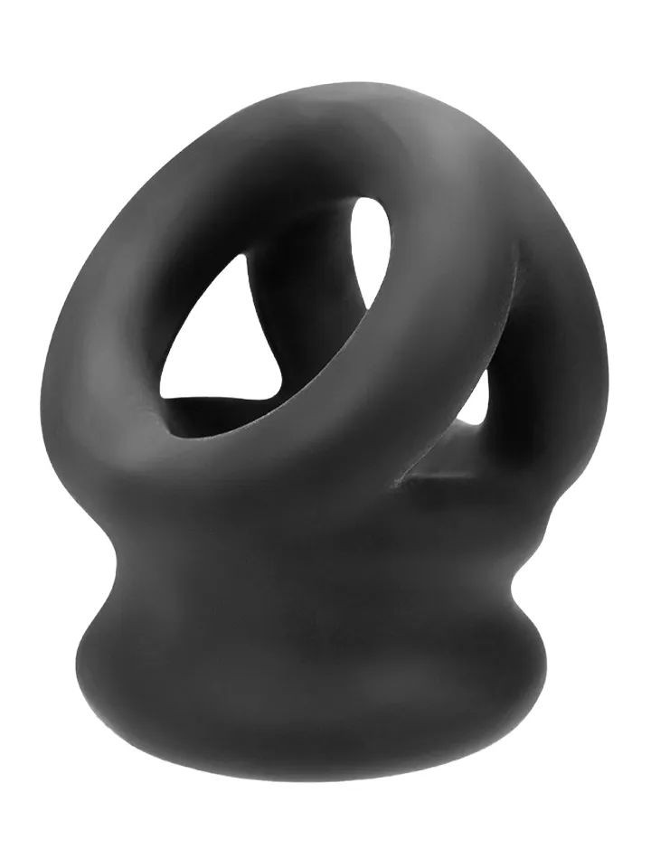 Oxballs Tri-Squeeze Ballstretching Sling Schwarz - Penis- und Hodensackringe 1 [full]