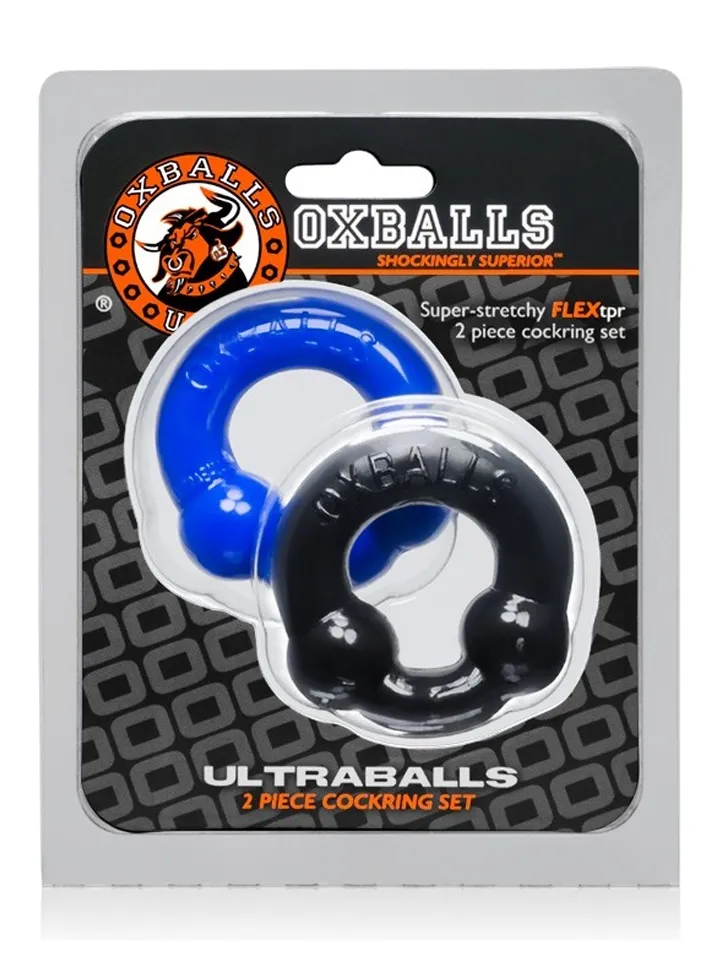 Oxballs Ultraballs Cock Rings Black & Blue - Cockring-Set 2 [full]