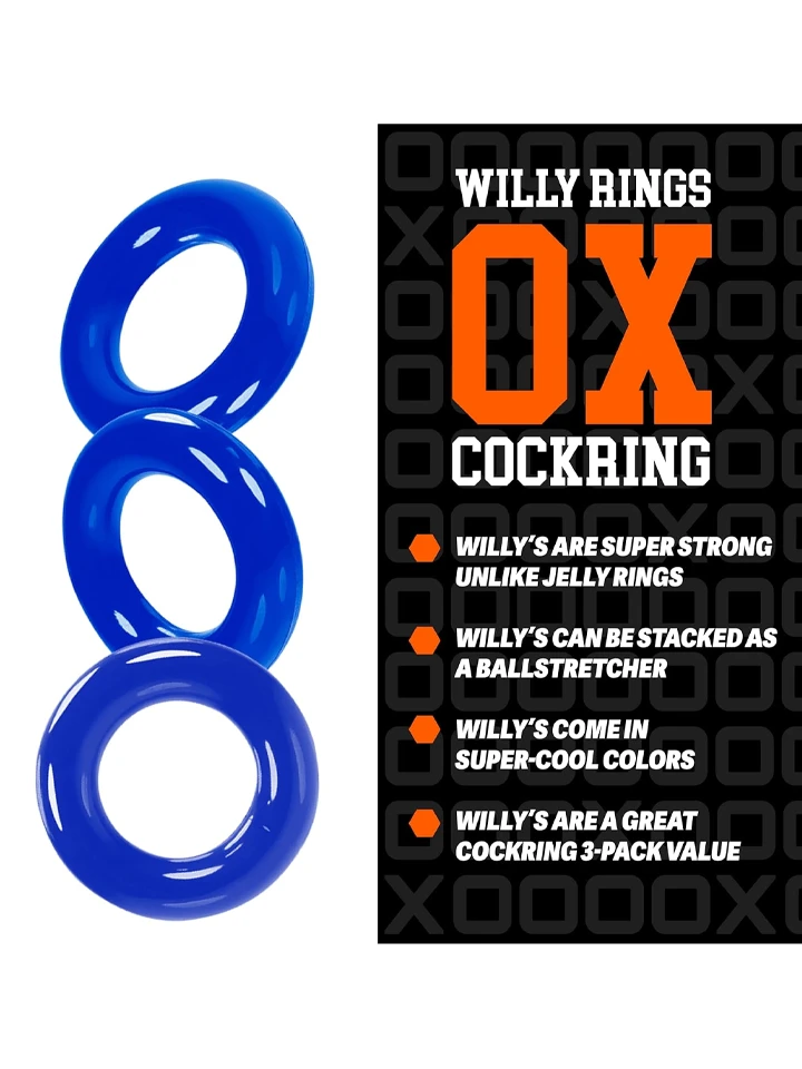 Oxballs Willy Rings Cock Rings Blue 3-pack - Cockring-Set 2 [full]