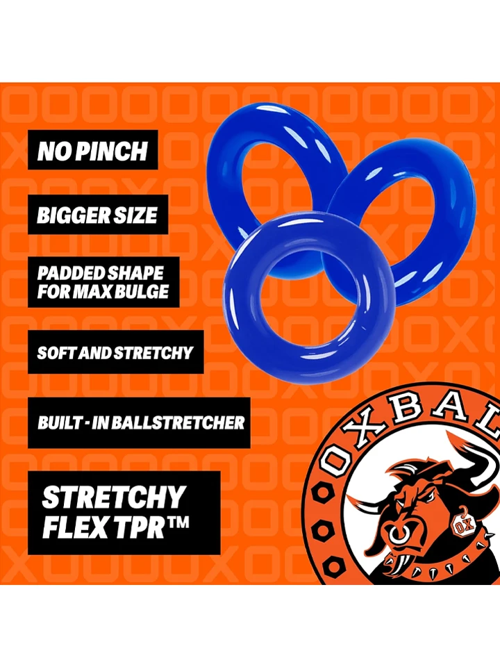 Oxballs Willy Rings Cock Rings Blue 3-pack - Cockring-Set 3 [full]