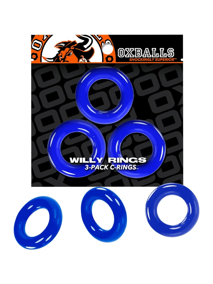 Oxballs Willy Rings Cock Rings Blue 3-pack - Cockring-Set 4 [full]