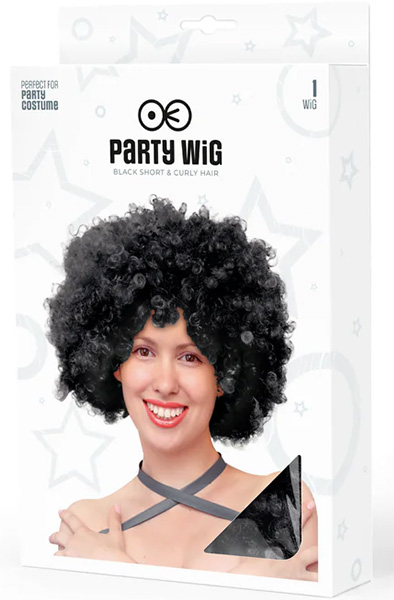 Party Perücke Schwarzes Afro-Haar - Perücke 2