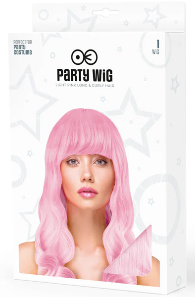 Party Wig Long Wavy Light Pink Hair - Perücke 2