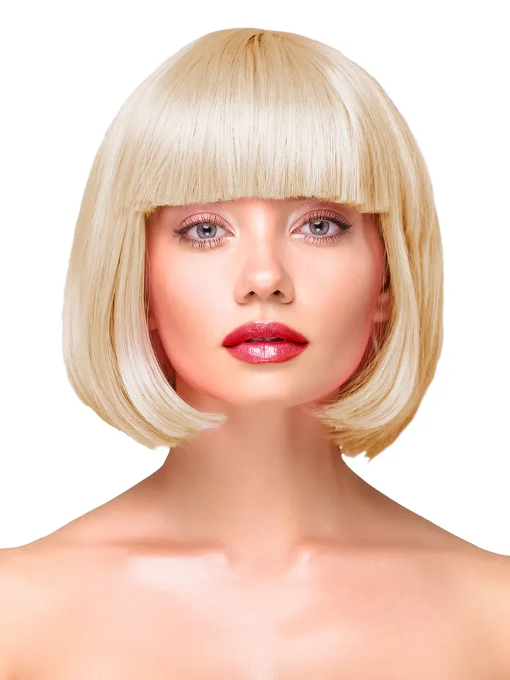 Party Wig Short Straight Blonde Hair - Perücke 1 [full]