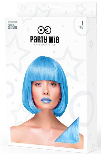 Party Wig Short Straight Blue Hair - Perücke 2